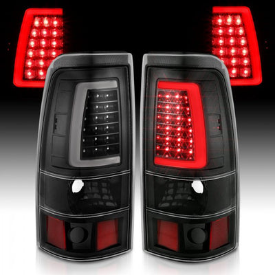 ANZO - 2003-2006 CHEVROLET SILVERADO 1500/2500/3500 CLASSIC LED C BAR TAILLIGHT BLACK-Tail Lights-Deviate Dezigns (DV8DZ9)