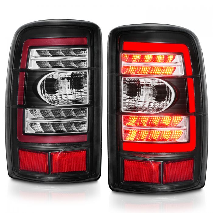 ANZO - 2000-2006 CHEVROLET TAHOE/SUBURBAN/GMC YUKON LED TAILLIGHTS CLEAR LENS BLACK HOUSING-Tail Lights-Deviate Dezigns (DV8DZ9)