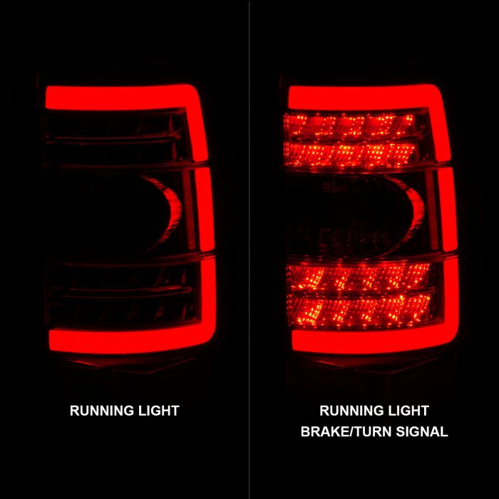 ANZO - 2000-2006 CHEVROLET TAHOE/SUBURBAN/GMC YUKON LED TAILLIGHTS RED/CLEAR LENS CHROME HOUSING-Tail Lights-Deviate Dezigns (DV8DZ9)