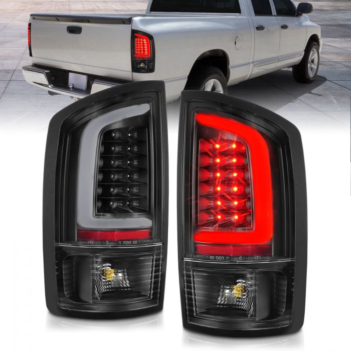 ANZO - 2002-2005 DODGE RAM 1500/2500/3500 LED C LIGHT BAR TAILLIGHT BLACK-Tail Lights-Deviate Dezigns (DV8DZ9)