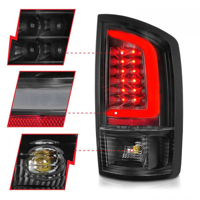 ANZO - 2002-2005 DODGE RAM 1500/2500/3500 LED C LIGHT BAR TAILLIGHT BLACK-Tail Lights-Deviate Dezigns (DV8DZ9)