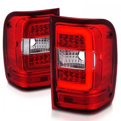 ANZO - 2001-2011 FORD RANGER TAILLIGHTS RED CLEAR LENS WITH CHROME HOUSING C LIGHT BAR-Tail Lights-Deviate Dezigns (DV8DZ9)