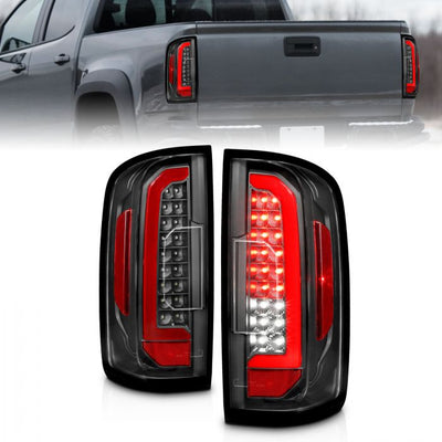 ANZO - 2015-2021 CHEVROLET COLORADO FULL LED TAILLIGHTS BLACK CLEAR LENS-Tail Lights-Deviate Dezigns (DV8DZ9)