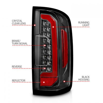 ANZO - 2015-2021 CHEVROLET COLORADO FULL LED TAILLIGHTS BLACK CLEAR LENS-Tail Lights-Deviate Dezigns (DV8DZ9)