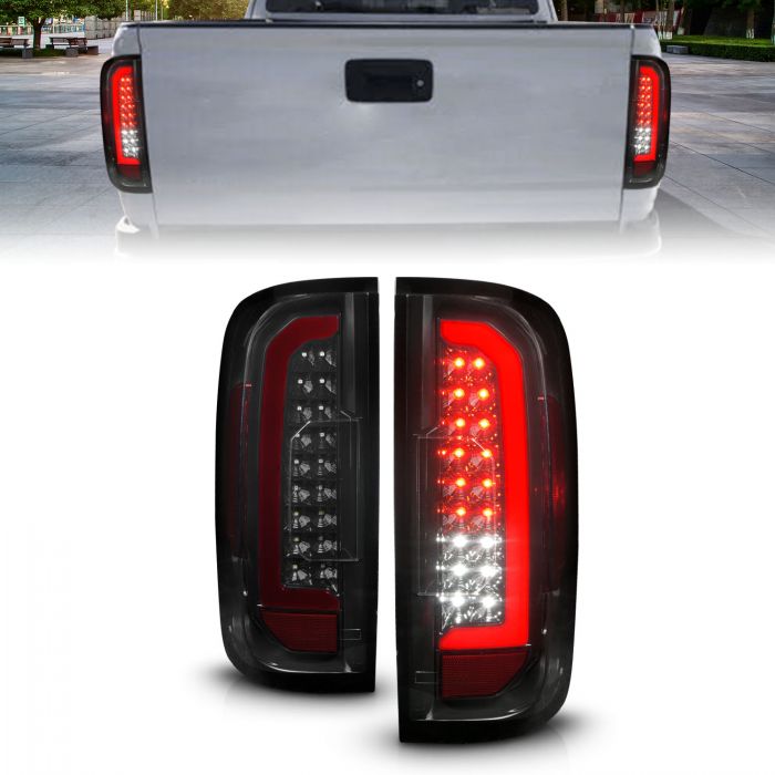 ANZO - 2015-2021 CHEVROLET COLORADO FULL LED TAILLIGHTS BLACK SMOKE LENS-Tail Lights-Deviate Dezigns (DV8DZ9)