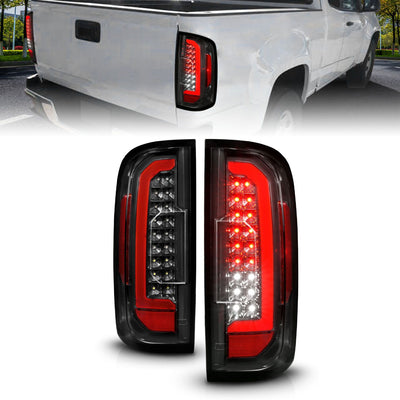 ANZO - 2015-2021 GMC CANYON FULL LED TAILLIGHTS BLACK HOUSING CLEAR LENS-Tail Lights-Deviate Dezigns (DV8DZ9)