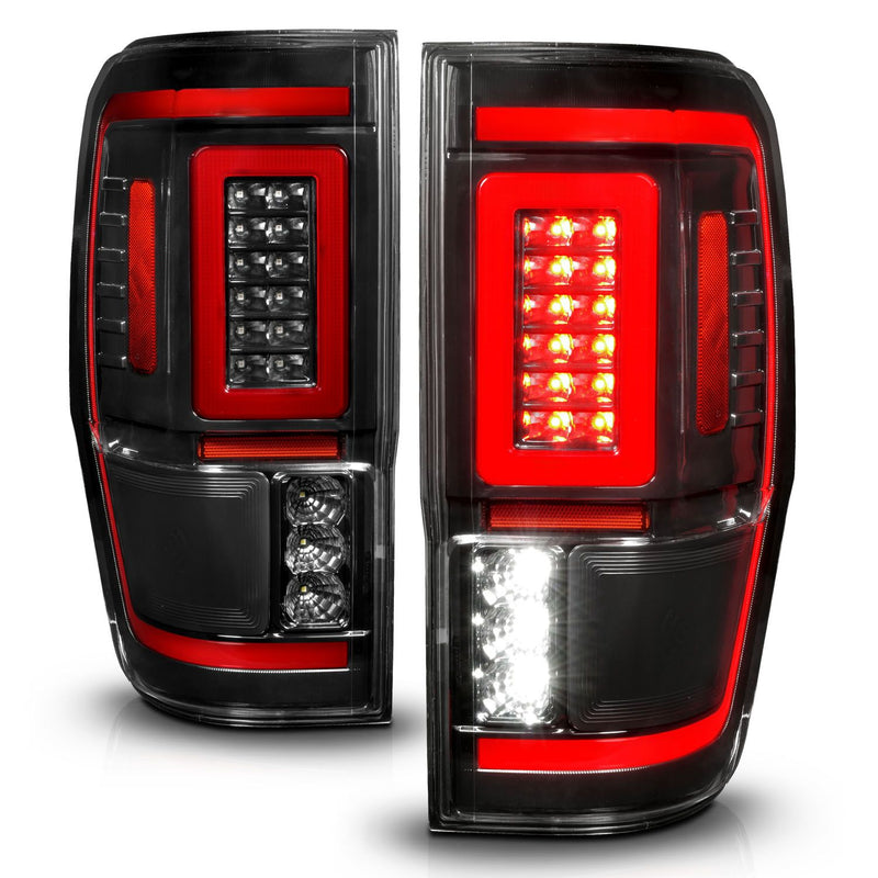 ANZO - 2019-2023 FORD RANGER FULL LED TAIL LIGHTS BLACK CLEAR LENS WITH SEQUENTIAL SIGNAL-Tail Lights-Deviate Dezigns (DV8DZ9)