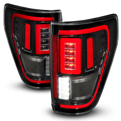 ANZO - FORD F-150 21-23 FULL LED TAIL LIGHTS BLACK HOUSING CLEAR LENS W/ INITIATION & SEQUENTIAL (FOR HALOGEN MODEL W/O BLIS & LED MODEL W/ BLIS SYSTEM)-Tail Lights-Deviate Dezigns (DV8DZ9)