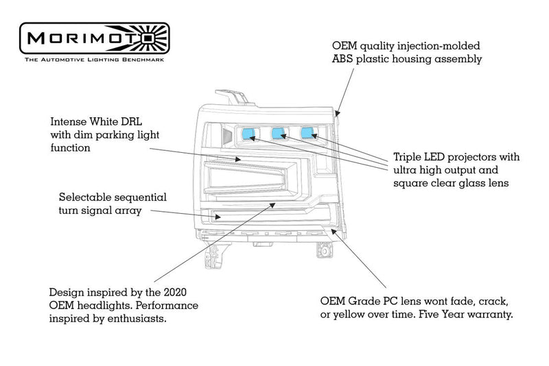 MORIMOTO - XB LED | Silverado | 16-18-Lighting-Deviate Dezigns (DV8DZ9)