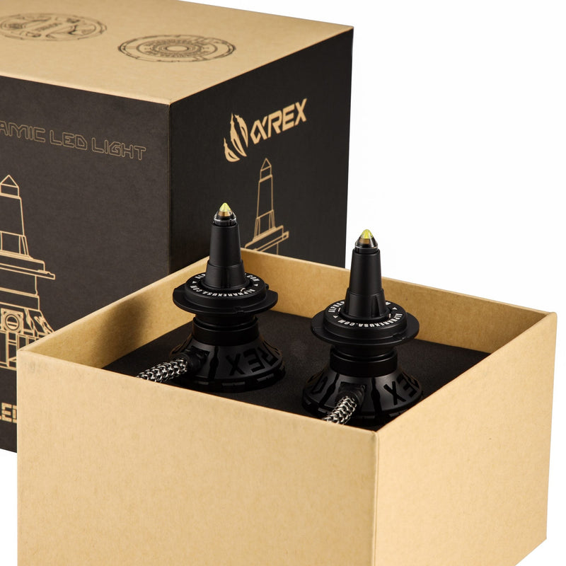 ALPHAREX - Black Ammo Panoramic LED Light Bulbs-Headlights-Deviate Dezigns (DV8DZ9)