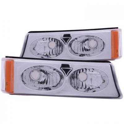 ANZO - 2003-2006 CHEVROLET SILVERADO 1500/2500/3500 EURO PARKING/SIGNAL LIGHTS CHROME-Headlights-Deviate Dezigns (DV8DZ9)