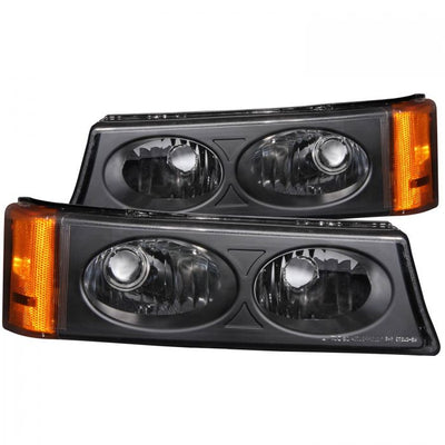 ANZO - 2003-2006 CHEVROLET SILVERADO 1500/2500/3500 EURO PARKING/SIGNAL LIGHTS BLACK-Headlights-Deviate Dezigns (DV8DZ9)