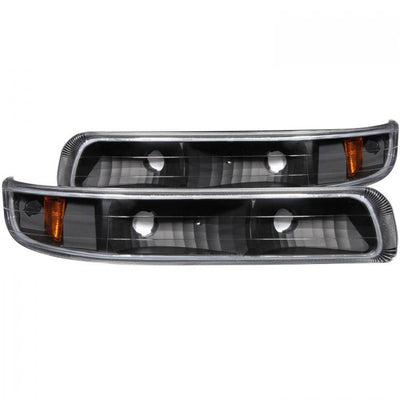 ANZO - 1999-2002 CHEVROLET SILVERADO 1500/2500/3500 PARKING/SIGNAL LIGHTS EURO BLACK AMBER-Headlights-Deviate Dezigns (DV8DZ9)