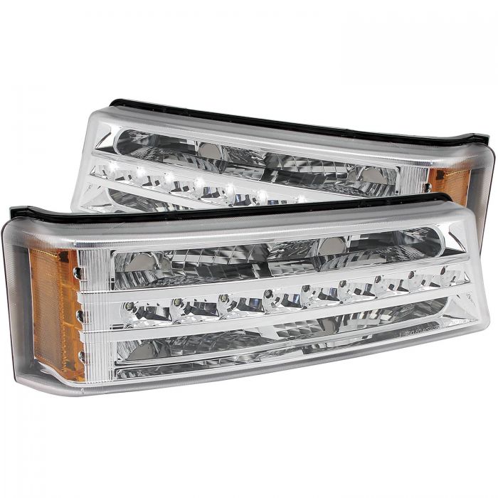 ANZO - 2003-2006 CHEVROLET SILVERADO 1500/2500/3500 LED PARKING/SIGNAL LIGHTS CHROME G2-Headlights-Deviate Dezigns (DV8DZ9)