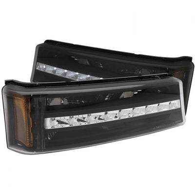 ANZO - 2003-2006 CHEVROLET SILVERADO 1500/2500/3500 LED PARKING/SIGNAL LIGHTS BLACK G2-Headlights-Deviate Dezigns (DV8DZ9)