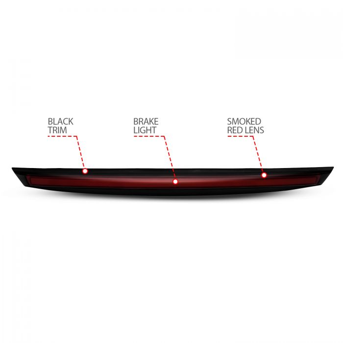 ANZO - 2007-2014 CHEVROLET TAHOE/SUBURBAN/GMC YUKON 2009-2013 LED 3RD BRAKE LIGHT BLACK SMOKE LENS WITH SPOILER-3rd Brake Light-Deviate Dezigns (DV8DZ9)