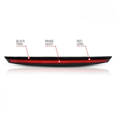 ANZO - 2007-2014 CHEVROLET TAHOE/SUBURBAN/GMC YUKON 2009-2013 LED 3RD BRAKE LIGHT BLACK RED LENS WITH SPOILER-3rd Brake Light-Deviate Dezigns (DV8DZ9)