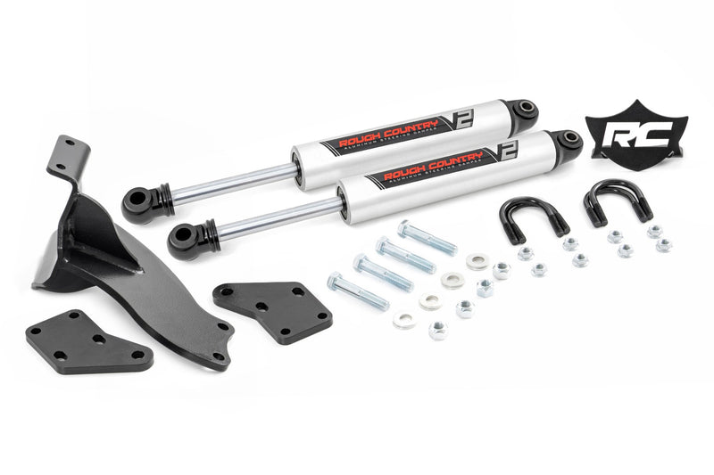Rough Country  | V2 Steering Stabilizer | Dual | 2.5-8 Inch Lift | Ram 2500 (14-23)/3500 (13-23)