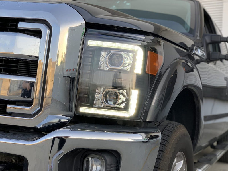 ALPHAREX - PRO | Black | Ford Super Duty 11-16-Headlghts-Deviate Dezigns (DV8DZ9)