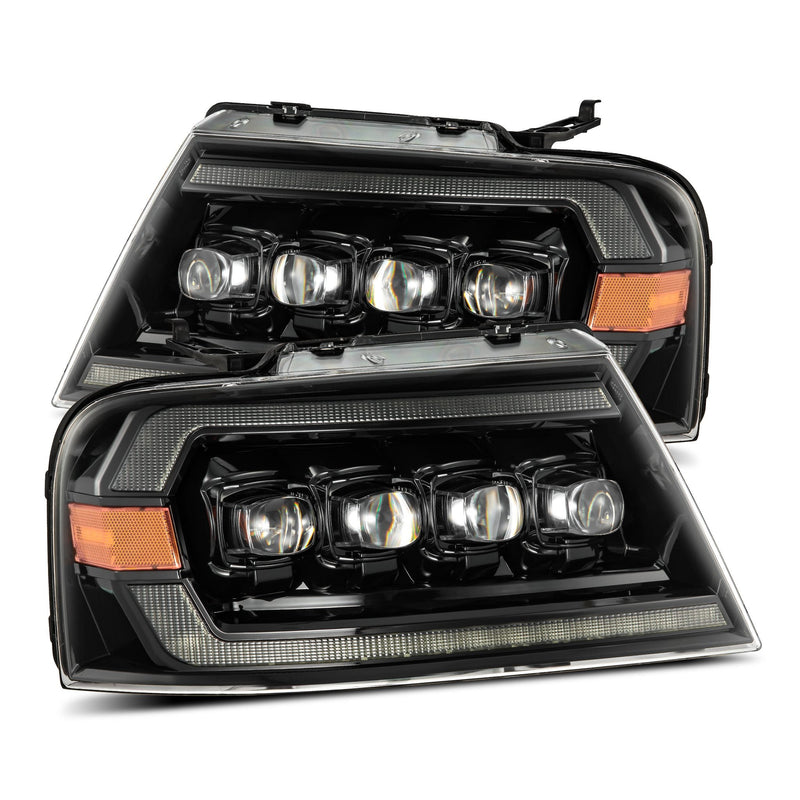 ALPHAREX - 04-08 Ford F150 / 06-08 Lincoln Mark LT NOVA-Series LED Projector Headlights Alpha-Black (Pre-Order Now) (ETA end of Dec)-Headlghts-Deviate Dezigns (DV8DZ9)