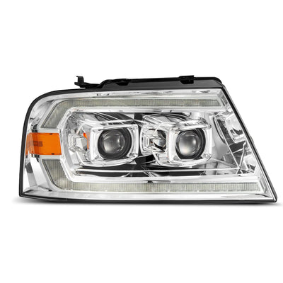 ALPHAREX - 04-08 Ford F150 / 06-08 Lincoln Mark LT LUXX-Series LED Projector Headlights Chrome (ETA end of Dec)-Headlghts-Deviate Dezigns (DV8DZ9)