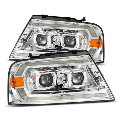 ALPHAREX - 04-08 Ford F150 / 06-08 Lincoln Mark LT LUXX-Series LED Projector Headlights Chrome (ETA end of Dec)-Headlghts-Deviate Dezigns (DV8DZ9)