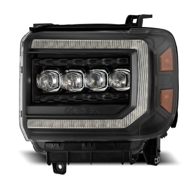 ALPHAREX - NOVA | Black | Sierra 1500 / 2500HD / 3500HD | 14-18-Headlights-Deviate Dezigns (DV8DZ9)