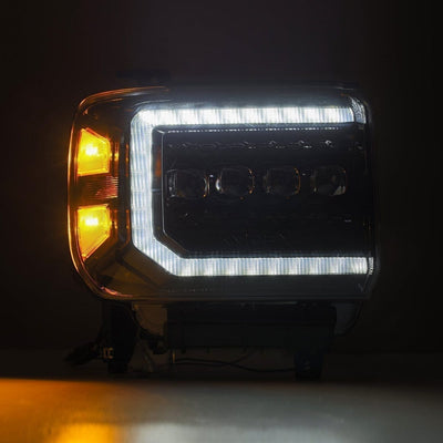 ALPHAREX - NOVA | Black | Sierra 1500 / 2500HD / 3500HD | 14-18-Headlights-Deviate Dezigns (DV8DZ9)