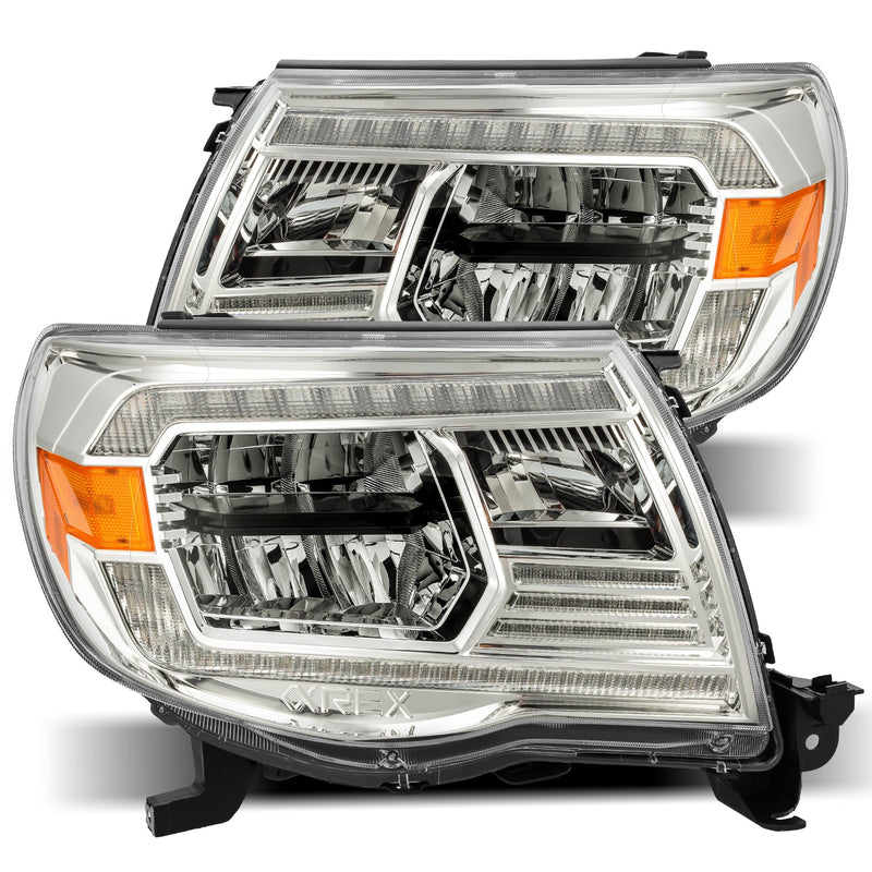 ALPHAREX - 05-11 Toyota Tacoma LUXX-Series LED Crystal Headlights Chrome-Lighting-Deviate Dezigns (DV8DZ9)