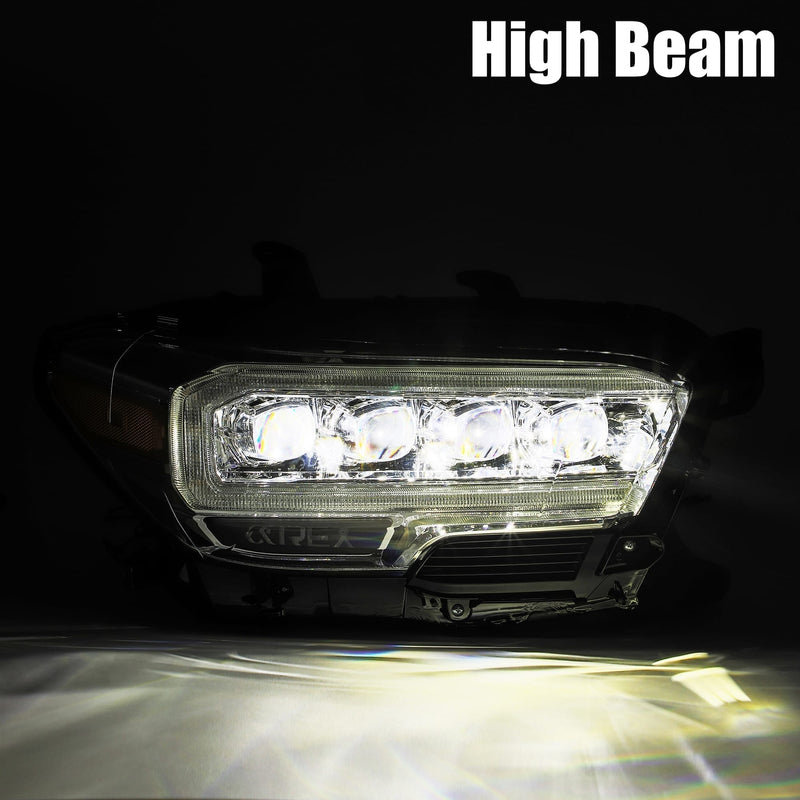 ALPHAREX - 16-20 Toyota Tacoma NOVA-Series LED Projector Headlights Chrome-Lighting-Deviate Dezigns (DV8DZ9)