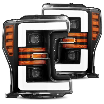 ALPHAREX - PRO | Jet Black | 2017-2019 Ford Super Duty-Headlights-Deviate Dezigns (DV8DZ9)