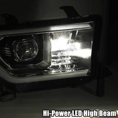 ALPHAREX - 07-13 Toyota Tundra PRO-Series LED Projector Headlights Alpha Black (With Level Adjuster)-Lighting-Deviate Dezigns (DV8DZ9)