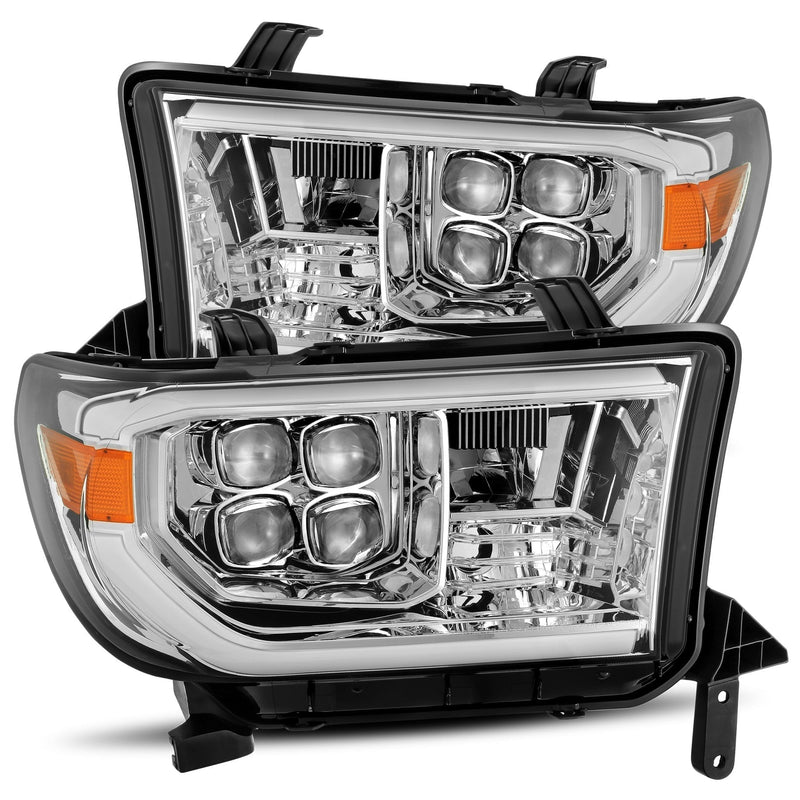 ALPHAREX - 07-13 Toyota Tundra NOVA-Series LED Projector Headlights Chrome (W/O Level Adjuster)-Lighting-Deviate Dezigns (DV8DZ9)