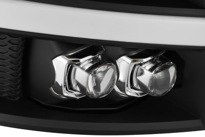 ALPHAREX - NOVA | Black | 2007-2013 Chevrolet Silverado 1500/2007-2014 2500HD/3500HD-Headlights-Deviate Dezigns (DV8DZ9)