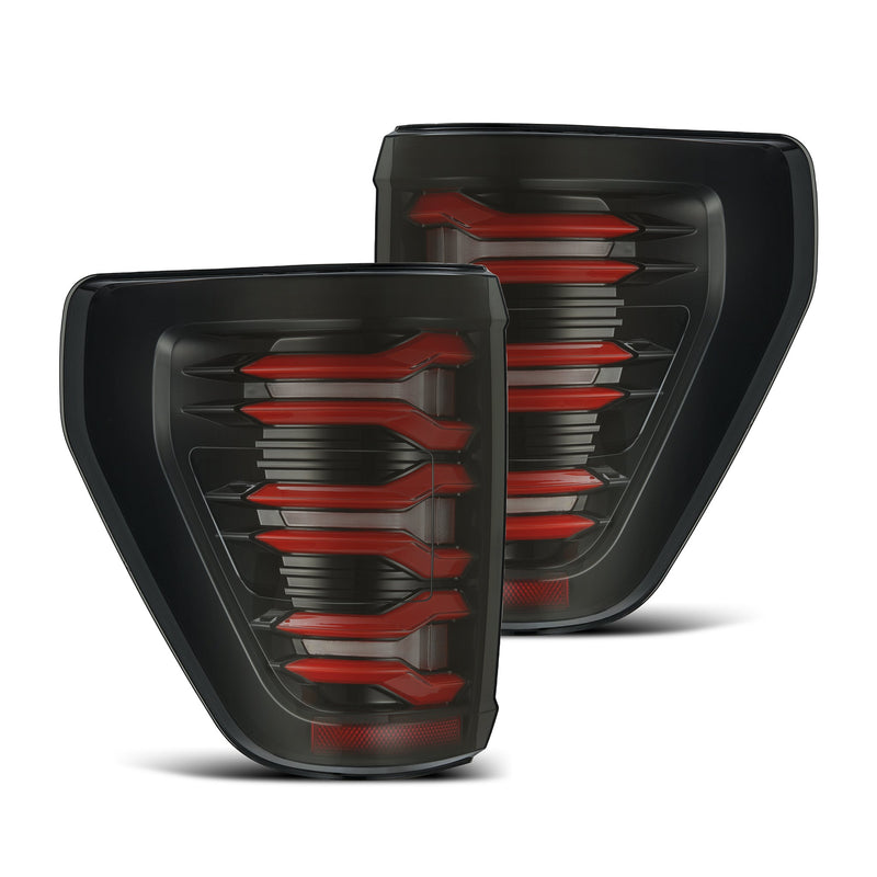 ALPHAREX - 21-22 Ford F150 LUXX-Series LED Tail Lights Black-Red (Pre-Order Now) (ETA begin of Sep)-Tail Lights-Deviate Dezigns (DV8DZ9)