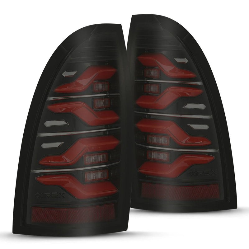 ALPHAREX - LUXX Tail Lights | Black-Red | Toyota Tacoma 05-15-Lighting-Deviate Dezigns (DV8DZ9)