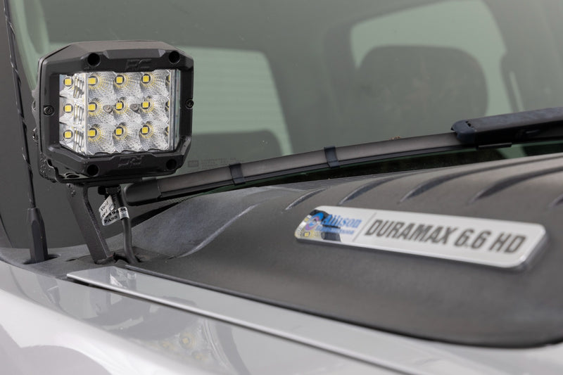 Rough Country  | LED Light | Ditch Mount |  3" OSRAM | Wide | Chevy 1500 &amp; Chevy/GMC 2500HD/3500HD (07-14)