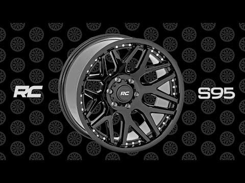 Rough Country  | Rough Country 95 Series Wheel | Machined One-Piece | Gloss Black | 20x10 |