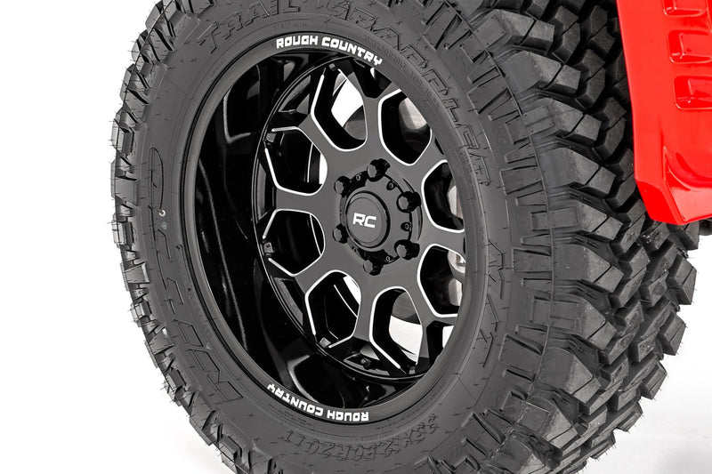 Rough Country  | Rough Country 96 Series Wheel | One-Piece | Gloss Black | 22x10