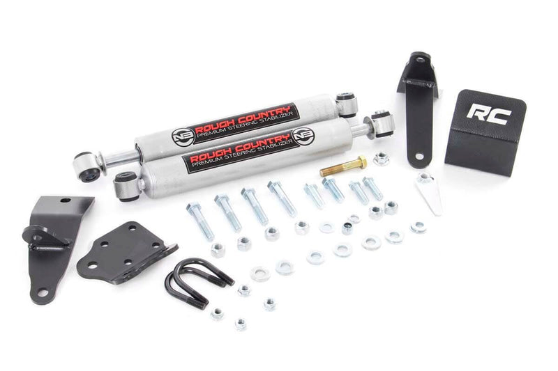 Rough Country  | N3 Steering Stabilizer | Dual | 2-8 Inch Lift | Ram 2500 (10-13)/3500 (10-12)