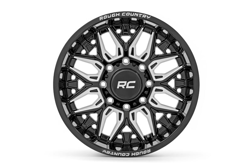 Rough Country  | Rough Country 86 Series Wheel | One-Piece | Gloss Black | 20x10