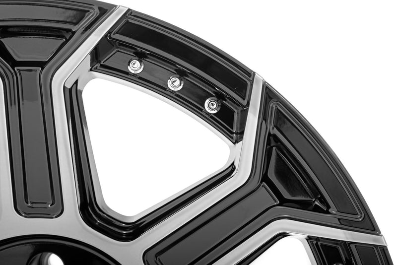 Rough Country  | Rough Country 89 Series Wheel | One-Piece | Black Machined Gun Metal | 20x10