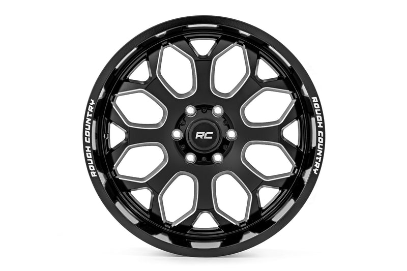 Rough Country  | Rough Country 96 Series Wheel | One-Piece | Gloss Black | 22x10