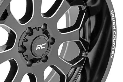 Rough Country  | Rough Country 96 Series Wheel | One-Piece | Gloss Black | 22x10