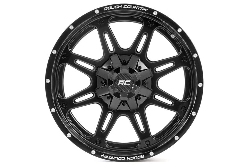 Rough Country  | Rough Country 94 Series Wheel | One-Piece | Matte Black | 20x9 |