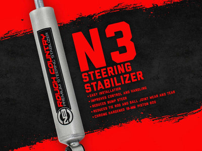 Rough Country  | N3 Steering Stabilizer | Multiple Makes &amp; Models (Chevy/GMC/Jeep)